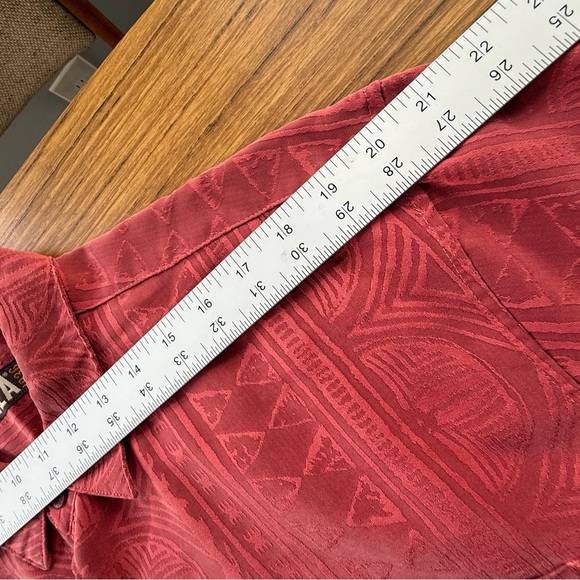 Kahala Brick Red Aloha Shirt Men’s Size Large - Picture 6 of 6